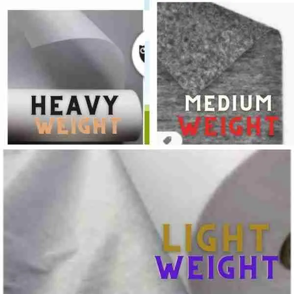 DIFFERENT KINDS OF INTERFACE WEIGHTS