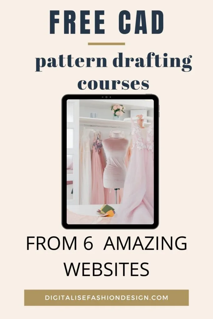 Free CAD pattern drafting course from 6 websites