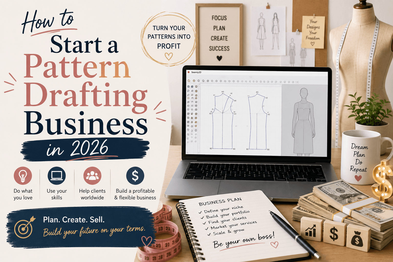 You are currently viewing How to Start a Pattern Drafting Business in 2026