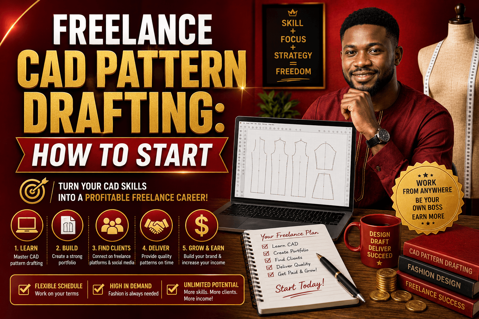 You are currently viewing Freelance CAD Pattern Drafting: How to Start