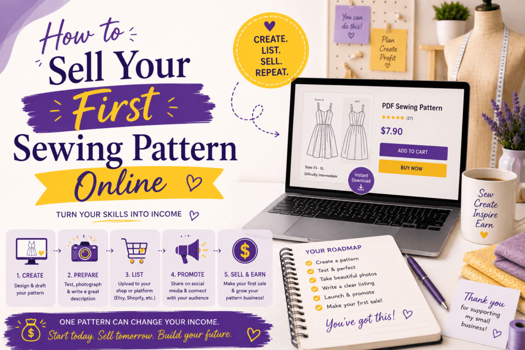 how to sell your first sewing patterns online