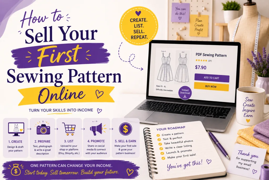 how to sell your first sewing patterns online